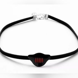 Black Choker Necklace with Red and Black pendant/Dragon Miraculous